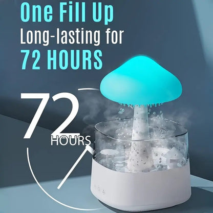 Rain Cloud Humidifier Mushroom Humidifier Cloud Diffuser with Adjustable LED Lights & Remote Control