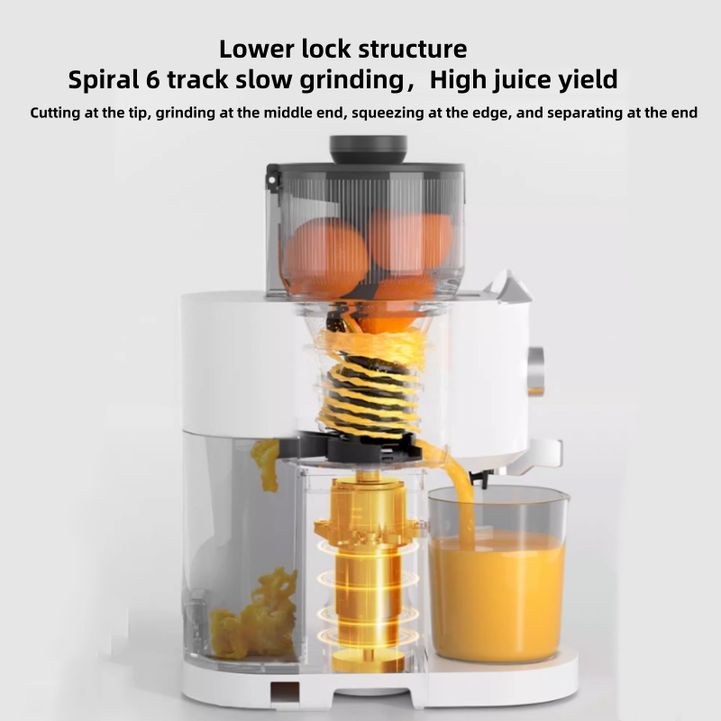 220V Juicers for Fruits and Vegetables with High Juice Yield，Spiral slow grinding Double filter screen Separation of slag juice