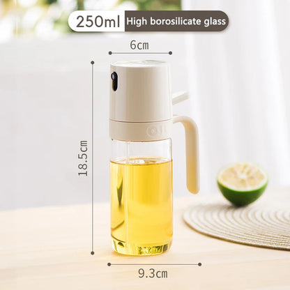 250ml Oil Spray Bottle – High Borosilicate Glass for Cooking, Air Fryer, Salad & Baking