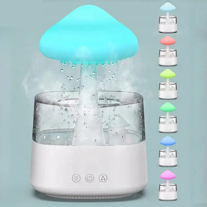 Rain Cloud Humidifier Mushroom Humidifier Cloud Diffuser with Adjustable LED Lights & Remote Control