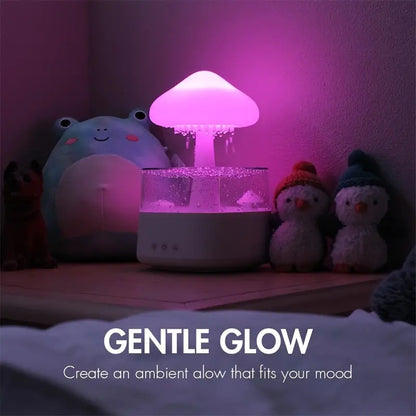 Rain Cloud Humidifier Mushroom Humidifier Cloud Diffuser with Adjustable LED Lights & Remote Control