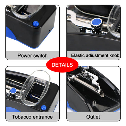 Cigarette Rolling Machine Tobacco Roller Smoking Accessories EU US Plug DIY Injector Maker Smoking Tool Electric Automatic