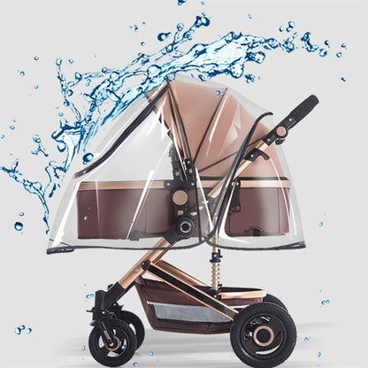 Universal Stroller Rain Cover – Transparent, Breathable, Weather & Sun Shield for Baby Car Trolley