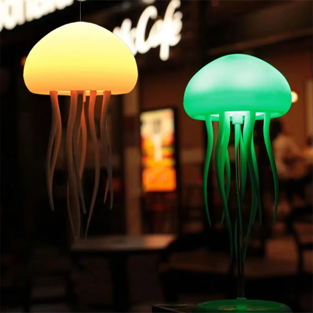 Voice-Controlled Jellyfish Pendant Light with Type-C Charging – Creative Gift for Kids & Holidays