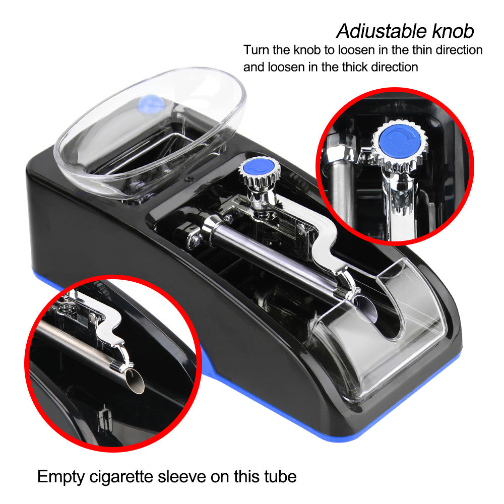 Cigarette Rolling Machine Tobacco Roller Smoking Accessories EU US Plug DIY Injector Maker Smoking Tool Electric Automatic