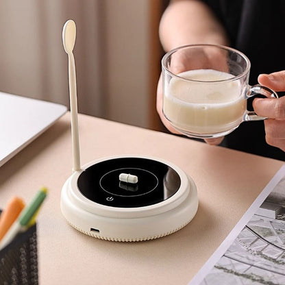 USB Charging Electric Milk Coffee Blender Automatic with Spoon Magnetic Stirrer Magnetically Levitated Stirring Capsule