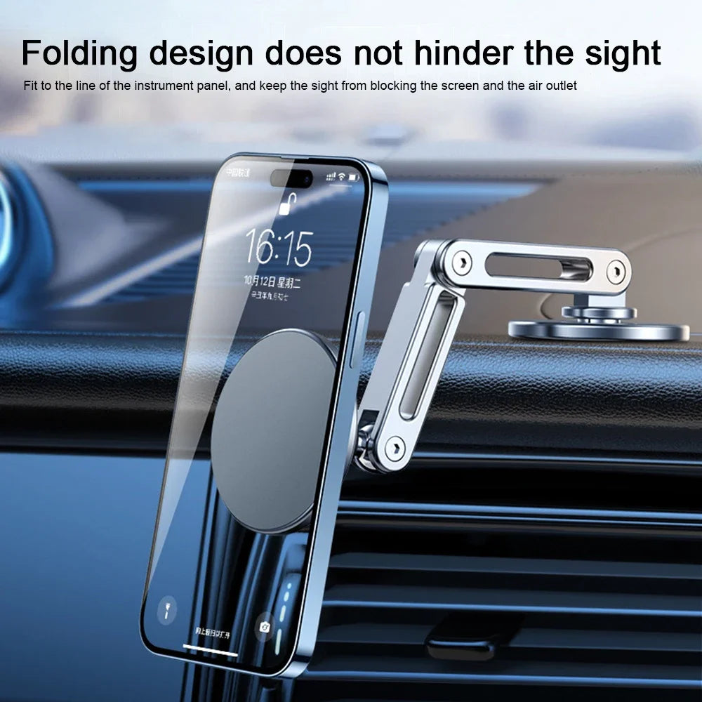 Magnetic Suction Mobile Phone Holder Is Suitable For Tesla Magnet Suspended Screen Cars With 360 Degree Rotating Aluminum Alloy