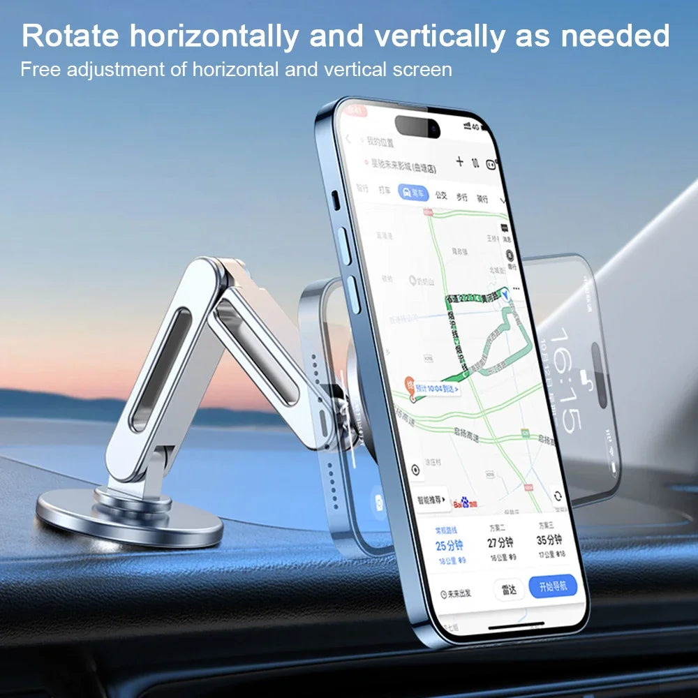 Magnetic Suction Mobile Phone Holder Is Suitable For Tesla Magnet Suspended Screen Cars With 360 Degree Rotating Aluminum Alloy